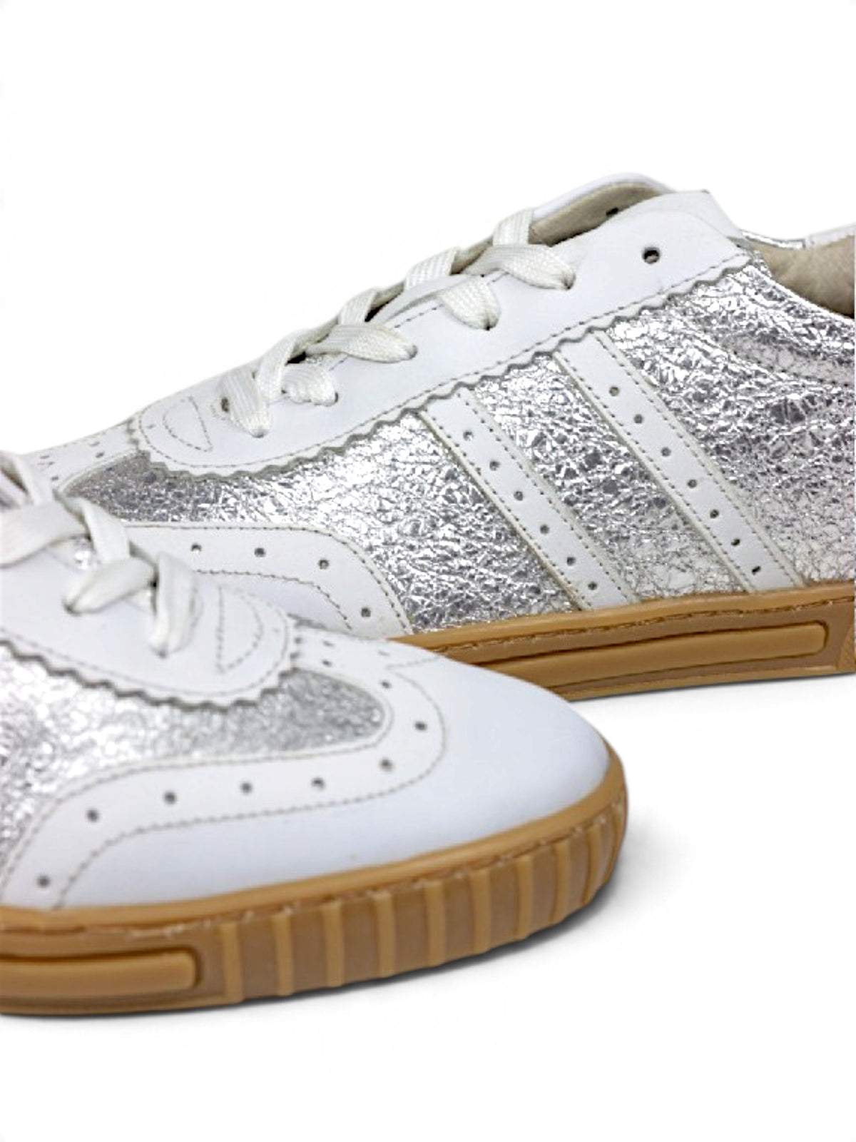 RIMINI RETRO SILVER CRUSH SNEAKERS