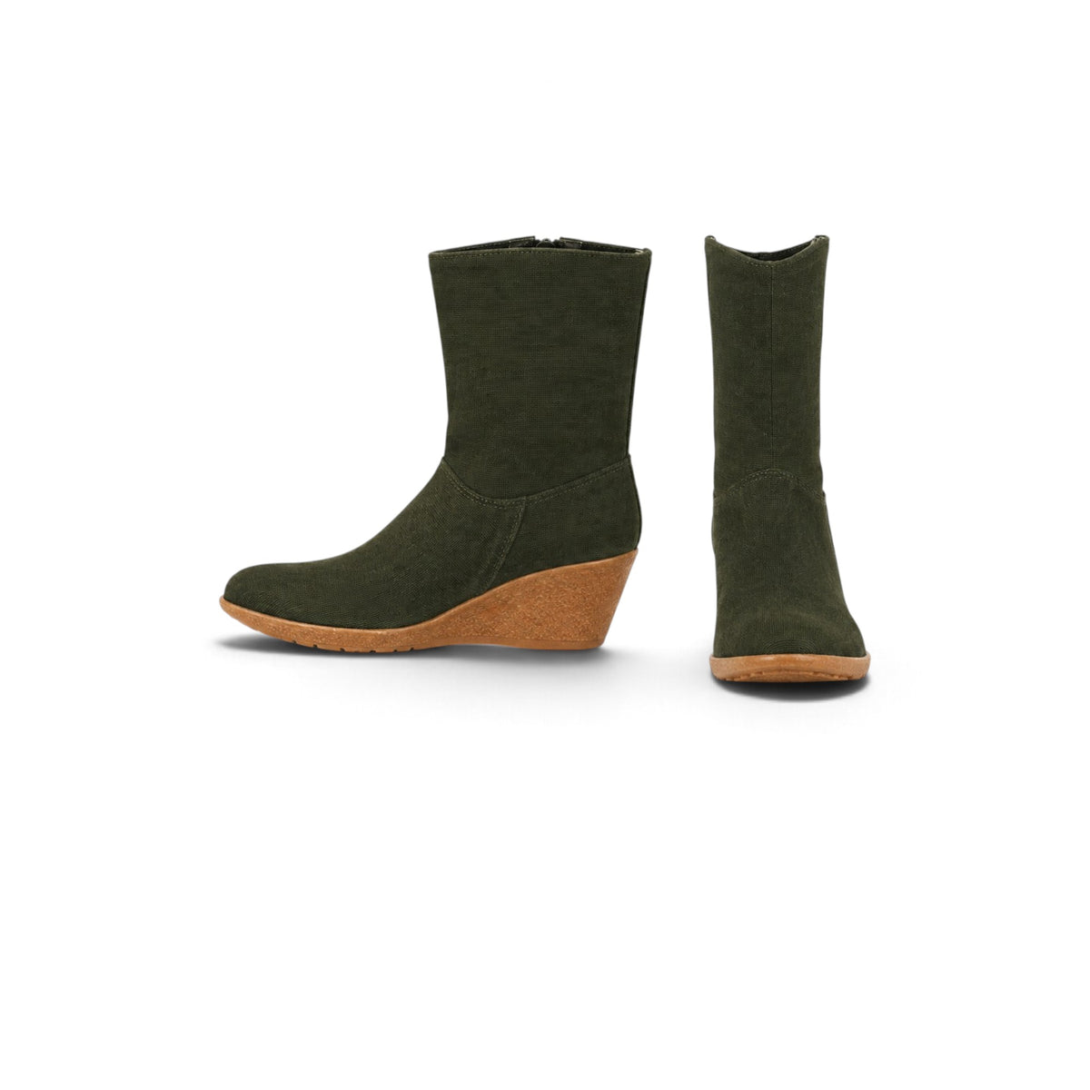 Suede Wedge Boots