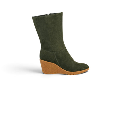 Suede Wedge Boots