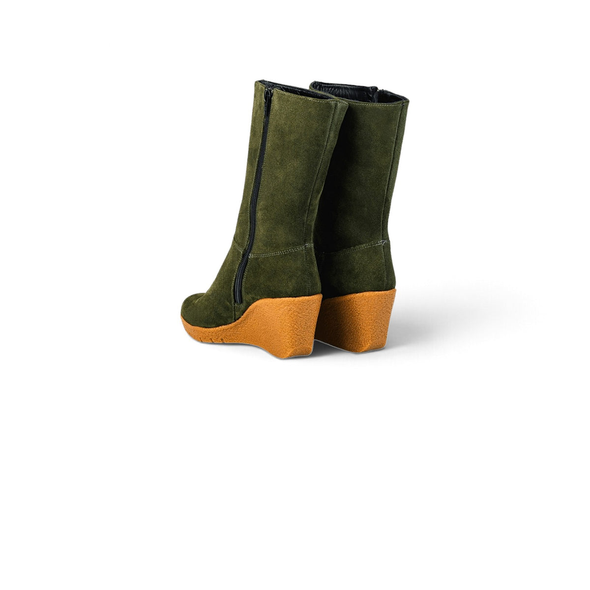 Suede Wedge Boots