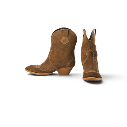 Rimini Western Suede Cowboy Ankle