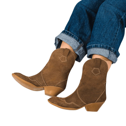 Rimini Western Suede Cowboy Ankle